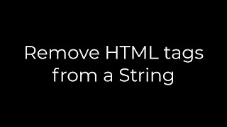 Java :Remove HTML tags from a String(5solution)