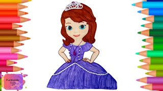 Coloring: Princess Sofia the First 👸👑💜🧚‍♀️🎠 🎄🎁🎄 It's coloring time ⏰🖍️🧒🏻👧🏻