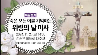 [특별중계] 죽은 모든 이를 기억하는 위령의 날 미사 | 용인 성직자 묘역 | 서울대교구장 정순택 베드로 대주교 집전