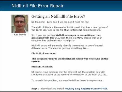 Ntdll.dll Error Fix - Ntdlldll.com - YouTube