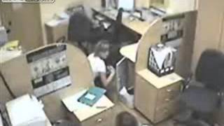 LiveLeak com   Bank's Security Cams Capture Armed Robbery