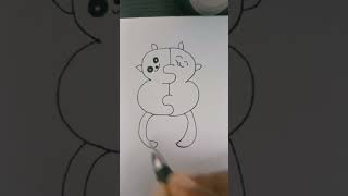 Cute cat drawing #trending #art #cute #cat #friendship #huggy #easydrawing #lets grow with Bandita