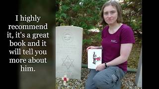 A Thunderbirds fan visiting Lionel Anderson's grave