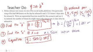 1.1E Exponential Function Given 2 Points Complete