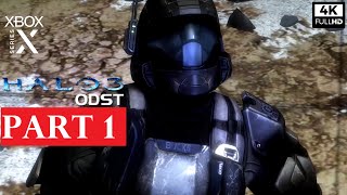 HALO 3 ODST Gameplay Walkthrough Part 1 [4K 60FPS XBOX SERIES X] - No Commentary
