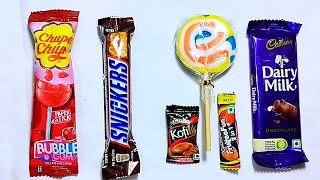 🍭 Tapping on Colorful Rainbow Lollipop Candy, Alpenliebe Lollipop \u0026 Other Chocolate ASMR Sounds 🍫