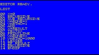 Ozapell Basic Recursive Subroutine Example