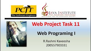 Java Institute || Web Programing 1 || eShop Project Task 11