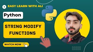 8-String Modify functions in python | very important