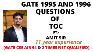 GATE 1995 AND 1996 QUESTIONS OF TOC