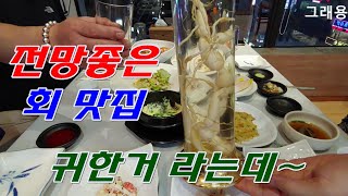 광안대교가 보이는 전망좋은 회 맛집 억수로 귀한거 라는데~