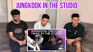 FNF Reacts to JUNGKOOK creating magic in the studio | BTS REACTION