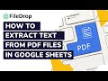 How To Do OCR in Google Sheets and Automatically Extract Text From PDF Files