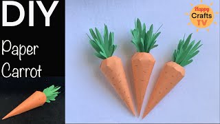 HOW TO MAKE A CARROT OUT OF PAPER | DIY Paper Carrot | Easter Craft Ideas
