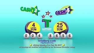 CASH3 CASH4 MIDDAY 2-22-17