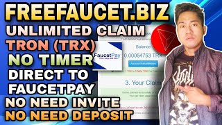 FREEFAUCET BIZ FREE UNLIMITED CLAIM TRON (TRX) NO TIMER | NO DEPOSIT NO INVITE | DIRECT TO FAUCETPAY