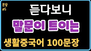 [빵중국어] 기초생활중국어 100문장 | 반복해서 틀어만 주세요 | 원어민 속도 포함 한글발음 표기 | 일상생활에서 매일 쓰는 중국어 | 4회 반복듣기 | 해설포함