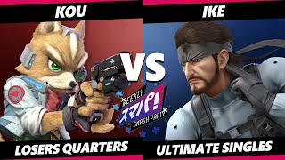 Sumapa 150 TOP 8 - Kou (Fox) Vs. Ike (Snake) Smash Ultimate - SSBU