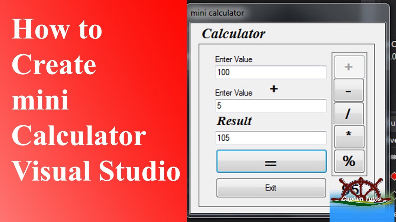 How To Create Mini Calculator Visual Basic - YouTube