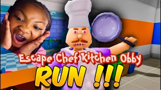 Lillie B’sss  Playing ESCAPE CHEF KITCHEN OBBY RUN