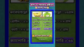 কলা ও পেয়ারার পুষ্টিগুন #shorts #health #food