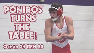 Ocean Township 39 Rumson Fair Haven 32 | HS Wrestling | Michael Poniros reversal clinches win