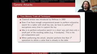 Cryptanalysis 6.2: Generic Attacks