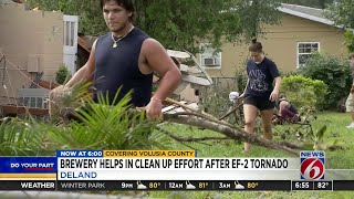 Brewery helps in cleanup effort after tornado