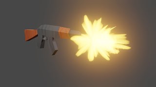 shell and muzzle flash test:Blender