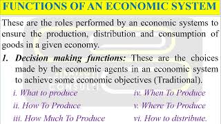 OMEGA ECONOMICS LESSON 1 ON ECONOMIC SYSTEMS