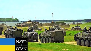 Hundreds NATO Military Vehicles Rush to Cross Secret River Near Ukraine
