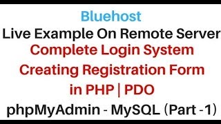 PHP Login and Logout script with session (mysql) phpmyadmin remote database