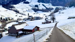 Weissbad, Switzerland – Snowy walk in a beautiful Swiss village – Winter wonderland