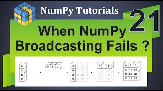 Machine Learning Tutorial Python NumPy:21.When NumPy Broadcasting Fails? | Value Error | Assignment
