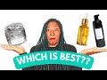 top 3 products for retwisting locs: GEL, OIL, or FOAM