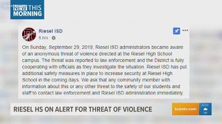 Law enforcement investigating anonymous threat made against Riesel High School