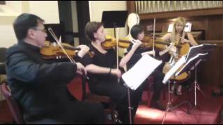 Music Adelaide String Quartet play classical music at a wedding ceremony