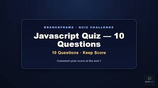 Can You Score 10/10 on This JavaScript Quiz? #javascript #quiz #code #programming #developer