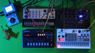 Miles Jam #25 | Korg Volca Sample + Keys + Roland Aira Compact J-6 Chord + Zoom MS-70CDR | #DAWless