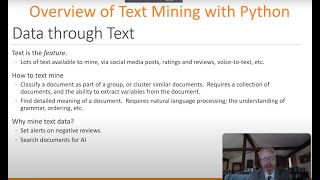 Overview of Text Mining with Python