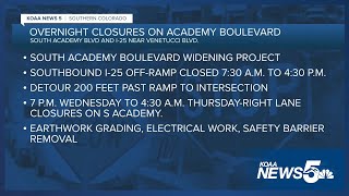Upcoming construction in Colorado Springs that could impact your morning commute
