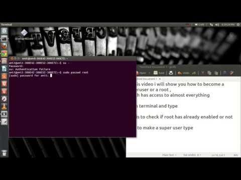 How to become a superuser in Ubuntu How to become a superuser in Ubuntu