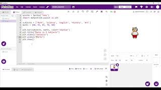 Subject Marks Visualization | Python Editor | PictoBlox