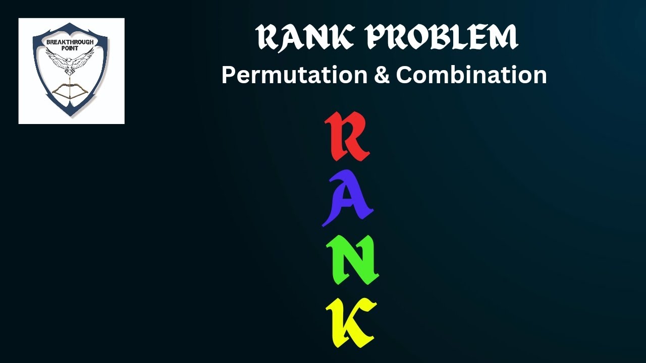 How To Calculate Rank Of Word According To Dictionary| Permutation ...