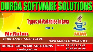 Corejava-Basics-Types of Variables in java Part-4