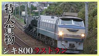 【EF66-27登板】シキ800最後の本線走行・変圧器輸送の特大貨物で活躍