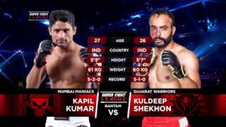 Kapil Kumar VS Kuldeep Shekhon | Mumbai Maniacs VS Gujarat Warriors