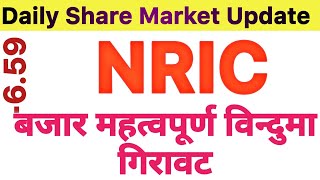 Daily Share Market Update | NRIC | सेयर बजार महत्वपूर्ण विन्दुमा गिरावट |