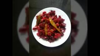 Beetroot and Potato mezhukkupuratti,  Beetroot and Potato Fry