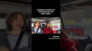 isabel and thomas larosa reaction to “favorite” on the radio! #favoritesong #tiktok #isabellarosa